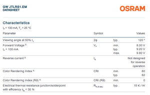 Công suất cao osrams duris E 2835 GW JTLRS1.EM-K4L3-XX58-1 <span class=keywords><strong>0.92W</strong></span> CRI80 140lm 2200-6500K dẫn ánh sáng chip - Product Image 5