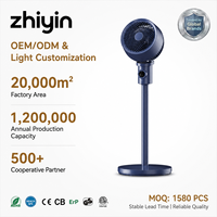 Offre promotionnelle : Ventilateur de circulation d'air compact, moderne et étanche avec sortie Power Bank pour chambre à coucher