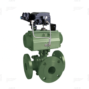 Vanne à bille sanitaire pneumatique en acier inoxydable de qualité alimentaire COVNA, réduction tarifaire, DN20, 3/4 pouce, 3 voies, port en T, tri-clamp - Product Image 4