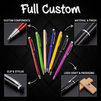 Stylo bille de luxe fin et coloré, 2-en-1 avec fonction tactile, en métal, personnalisable avec logo, idéal pour cadeau – Meilleures ventes