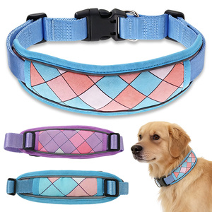 طوق كلب عاكس للضوء بالجملة مصنوع من النايلون مع شريط عالي الوضوح للسلامة الليلية، قابل للتعديل للكلاب الصغيرة والمتوسطة والكبيرة - Product Image 1