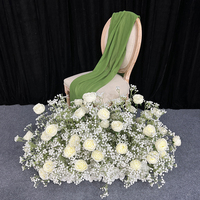 Meilleure vente promesse boule de fleurs artificielles réaliste bébé souffle Table de mariage pièce maîtresse pour la décoration