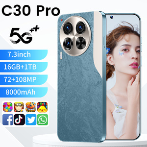Các mới C30 Pro 7.3 inch 16GB + 1TB Dual Card Android 14 Dual core 5g điện thoại thông minh nhận dạng khuôn mặt phiên bản toàn cầu Mobilephone - Product Image 5