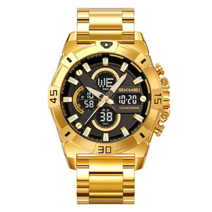 Montre de sport d'extérieur avec bracelet en acier, double affichage, multifonctionnelle, étanche, montre transfrontalière - Product Image 4
