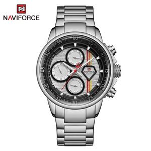 Reloj NAVIFORCE 9184 para Hombre, Dorado, Cuarzo, Logotipo OEM, Cronógrafo, Aleación, Relojes de Pulsera, Acero Inoxidable, Deportivo, Cronógrafo, Relogio - Product Image 4