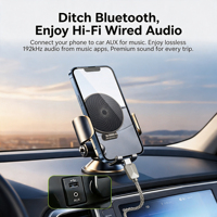 Cable de Audio USB-C a 3.5mm de Alta Fidelidad (Hi-Fi) DAC 32bit/384kHz, Cable Auxiliar de 4 Hilos Plateado para iPhone 16/Samsung, con Revestimiento de PVC