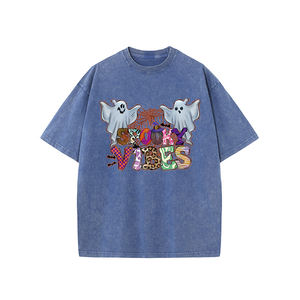 Halloween <span class=keywords><strong>Element</strong></span> DTF impreso hombres camisetas de manga corta creativa nueva letra dibujos animados impreso Unisex cuello redondo gota debería <span class=keywords><strong>camiseta</strong></span> - Product Image 1