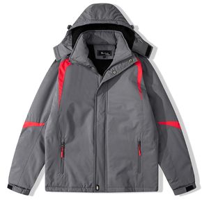 Soldes Exceptionnelles : Blouson Décontracté Homme à Capuche Couleur Unie, Manteau Hiver Épais et Chaud avec Design <span class=keywords><strong>Patchwork</strong></span> Streetwear - Product Image 5