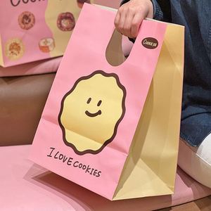 Bolsas de Regalo de Papel Reciclables con Logotipo Personalizado, Bolsas de Compras de Lujo en Rosa y Blanco con Asas de Listón - Product Image 3