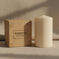 Customized Textured Art Paper Foldable Candle Gift Box with Inserts Candle Packaging Boxes for Candle Jar