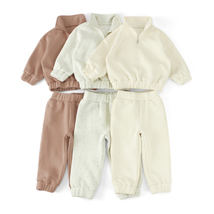 服装厂两件套幼儿女孩衣服长袖婴儿服装套装速干男童服装套装 - Product Image 1