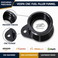 Adaptateur de remplissage de carburant en aluminium CNC pour Vespa Sprint Primavera 150 GTS GTV 250 300, accessoires de remplissage d'huile pour scooter