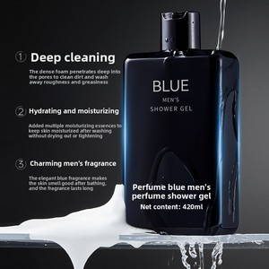 Gel de Ducha y Champú Azure para Hombre, Set de Dos Piezas para Lavar y Cuidar la Piel con Glicerina Hidratante, Producto Auténtico - Product Image 3
