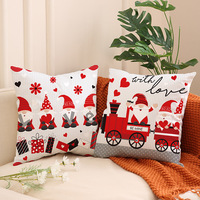 Coussin décoratif de noël en Polyester, housse d'oreiller père noël cerf flocon de neige bonhomme de neige taie d'oreiller