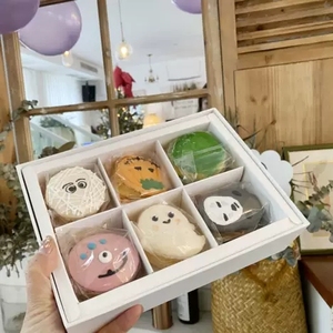 HC Custom Printed Biodegradable Coated <b>Paper</b> <b>Packaging</b> Macaroon Box Food Cake Bakery Bread Chocolate with Window - Product Image 6