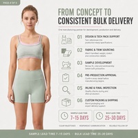 Ensemble de yoga personnalisé pour femme : Soutien-gorge de sport rayé à double bretelle et short cycliste taille haute sans couture avant pour le Pilates et les activités sportives en studio