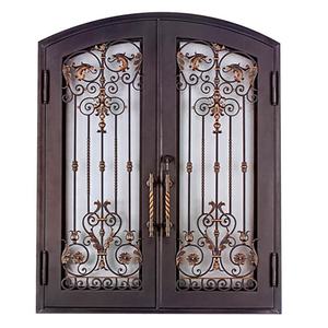 Prix d'usine personnalisé de haute qualité portes patio en fer forgé peau à coupure thermique - Product Image 1