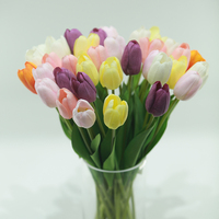 Fleurs artificielles en raphia hydratantes au toucher réel, tulipes de 47 cm de haut, de haute qualité pour la décoration de la maison, les mariages, les hôtels, la décoration intérieure