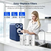 Filtre à eau par osmose inverse sous évier certifié NSF Glacier Fresh, vente en gros directe d'usine, purificateur de cuisine 800 GPD