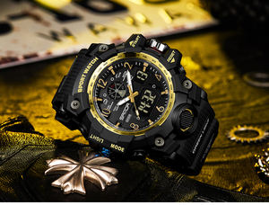 Reloj Deportivo SANDA 3169 para Hombre con Doble Pantalla, Reloj de Pulsera de Cuarzo y Digital Resistente al Agua con Alarma y Cronómetro - Product Image 2