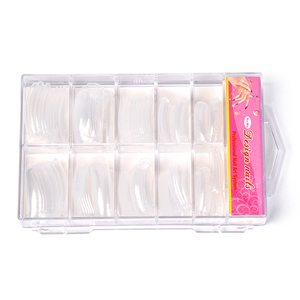 100 faux ongles transparents en ABS, forme cercueil longue française, pour extension rapide de gel DIY et manucure - Product Image 6