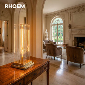 <span class=keywords><strong>Lampe</strong></span> de table carrée RHOEM RH Savile, <span class=keywords><strong>lampe</strong></span> de table en cristal pour chambre à coucher, <span class=keywords><strong>lampe</strong></span> de chevet, éclairage de luxe, décoration de la maison - Product Image 2