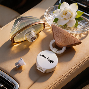Luxury Diamond Shaped <b>Car</b> Hanging Perfume <b>Diffuser</b> Glass <b>Bottle</b> For Modern Interior Decor Wholesale Private Label Premium Set - Product Image 1