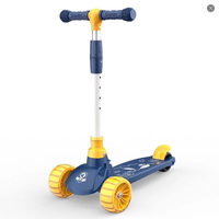 Trottinette pour enfants 2026, la plus récente, 3 roues, hauteur réglable, avec roues lumineuses LED
