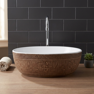 Vasque carrée en céramique grise à poser sur comptoir, écologique, pour usage hospitalier, design moderne, installation au-dessus du comptoir - Product Image 2