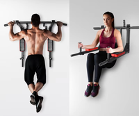 Équipement de fitness pliable mural pour intérieur, utilisation domestique, barres de traction simples et doubles avec installation par perforation