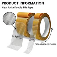 Cinta Adhesiva para Alfombras de Doble Cara, Removible, Resistente, Transparente, con Adhesivo Acrílico de Fusión en Caliente, Impermeable, sin Rastro, con Respaldo de Papel Kraft