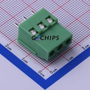 KF129-5.08-3P Screw Terminal Block Through hole Component (THT),P=5.08mm Connector 1x3P 5.08mm Green Through Hole - Product Image 1