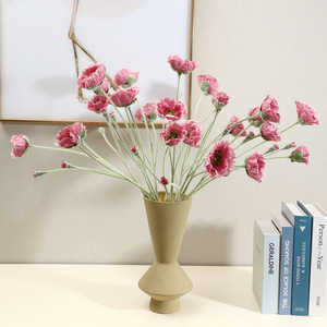 Fleur artificielle en soie, 5 têtes, coquelicot et <span class=keywords><strong>an</strong></span>émone, style automne, pour la fête des Mères, le <span class=keywords><strong>Nouvel</strong></span> <span class=keywords><strong>An</strong></span>, la maison, les fêtes et les mariages, écologique, vente en gros - Product Image 1