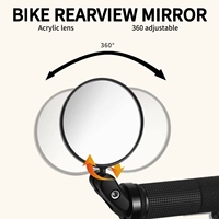 Miroirs de vélo HUALONG R2 en acrylique transparent, large champ de vision, rétroviseur de vélo de montagne réglable, extensible, rétroviseur de route
