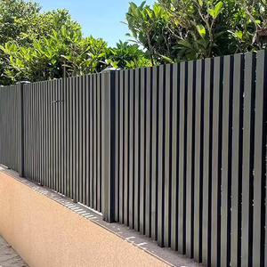 유럽 스타일 야외 알루미늄 슬랫 펜스 패널, 정원, 마당, 빌라용 수직 금속 프라이버시 펜싱 시스템, 맞춤형 사이즈 - Product Image 6