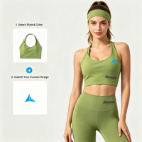 AMCLEVER Grosir Atasan Yoga Wanita, Warna & Ukuran Dapat Disesuaikan, Menyerap Keringat & Dukungan Ringan untuk Pemesanan Grosir