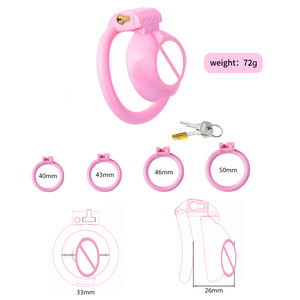 БДСМ-розовое мужское устройство целомудрия - Product Image 6