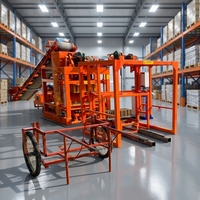 Machine à fabriquer des blocs Shengya QTJ4-25, machine industrielle automatique pour la fabrication de blocs creux en béton et en ciment