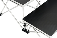 Scène surélevée portable en aluminium de haute qualité 4x4 pieds, structure araignée pour événements DJ, installation facile, poids léger
