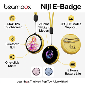 Beambox Niji E Badge Advanced Mystery Box: Badge Elettronico Intelligente per Anime, Cosplay, Comic Con e la Vita Otaku - Product Image 3