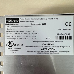ตัวควบคุมเซอร์โว Parker รุ่น 638A023F0 100W DC 12V IP65 2A สำหรับควบคุมมอเตอร์ - Product Image 3