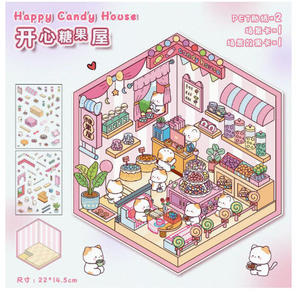 Dễ Thương Động Vật Phim Hoạt Hình Mèo Con Chó Thu Nhỏ Cảnh 3D Dán 3 Mỗi Gói Pet Phong Cảnh Đề Can Cho Kỳ Nghỉ Trang Trí - Product Image 3