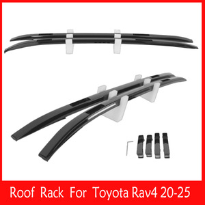 แร็คหลังคาอลูมิเนียมอัลลอยสีดำและสีเงินสำหรับ RAV4 ปี 2020-2025 พร้อมชุดยึดด้วยสลักเกลียว - Product Image 5