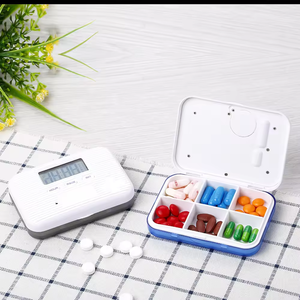 Custom Smart <strong>Timer</strong> Mini Portable Medicine <strong>Box</strong> Time Reminder Electronic <strong>Pill</strong> Container <strong>Pill</strong> <strong>Box</strong> With <strong>Digital</strong> Screen Alarm Clock - Product Image 1