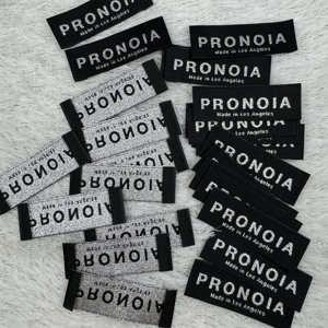 Tùy Chỉnh Phản Quang Thiết Kế Thời Trang Dệt Thẻ Cho Quần Áo Tên Thương Hiệu Logo Kích Thước End Gấp May Dệt Cổ Nhãn - Product Image 3