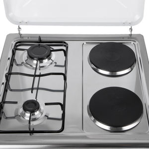 Fornello a <span class=keywords><strong>Gas</strong></span> ed Elettrico RAF R.8509 in Acciaio Inox con Protezione Antifiamma, Piano Cottura a 4 Fuochi - Product Image 5