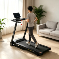 Treadmill Elektrik Multifungsi Desain Baru 2026, 3 Tingkat Kemiringan Manual, Beban Maksimal 120 KG, Untuk Penggunaan di Rumah dengan Pengisian Daya Nirkabel