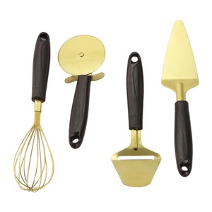 Batteur à œufs en acier inoxydable doré, ensemble de couteaux et de pelles, gadgets de cuisine polyvalents, 13 pièces - Product Image 5