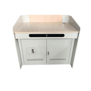 Podium intelligent pour enseignants avec tiroirs push-to-open et armoires de rangement pour équipement éducatif en classe - Product Image 5