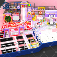 Aire de jeux intérieure commerciale Joyful Factory avec balançoires et toboggans pour enfants, labyrinthe certifié CE, capacité de 50 personnes, pour les enfants de plus de 3 ans